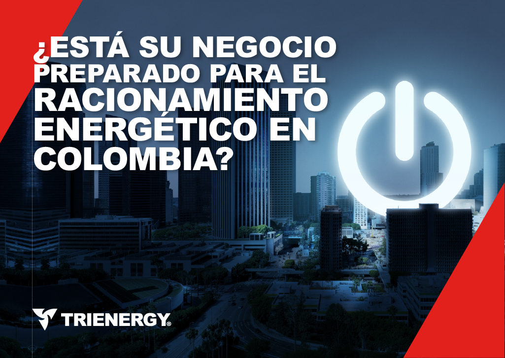 Símbolo de energía encendido iluminando durante un apagón, representando el respaldo de TRIENERGY.